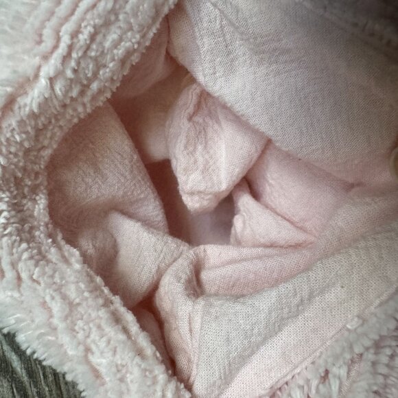 2/$18 SALE! Vintage Womens Chenille Pink Button Up Cardigan Sweater Cottage Core - Picture 5 of 6